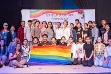 SafeSpaceBTB founder Thida Chhuon, seated in the front row, with the rest of the organization’s team. (Photo Credit: SafeSpaceBTB)