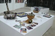  Installations and exhibits at the ‘From Disability to Visibility’ exhibition at The Factory in Phnom Penh. 