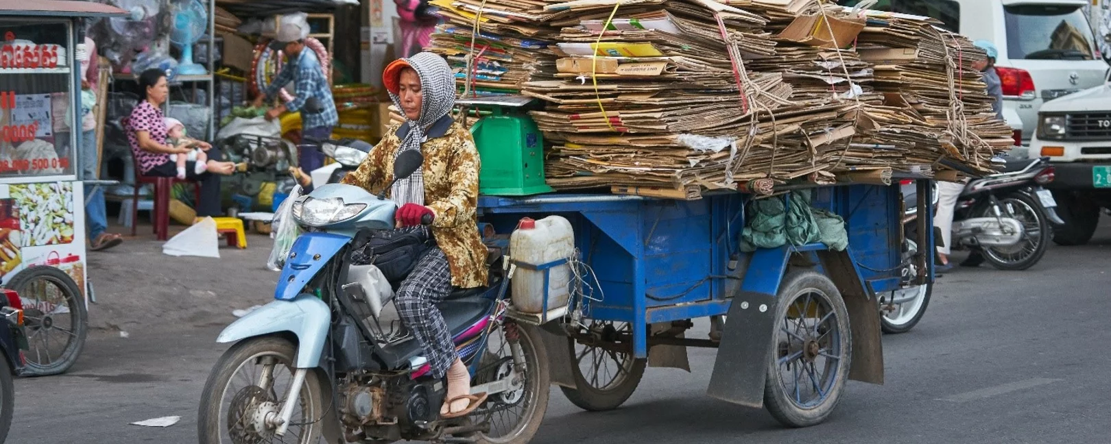 Female Waste Picker in Phnom Penh, Cambodia 