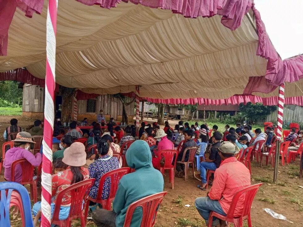 An indigenous community identification ceremony in Laoka Village, Sangkat Sokdom, Sen Monorom City in Mondulkiri province. Photo by CIPO.