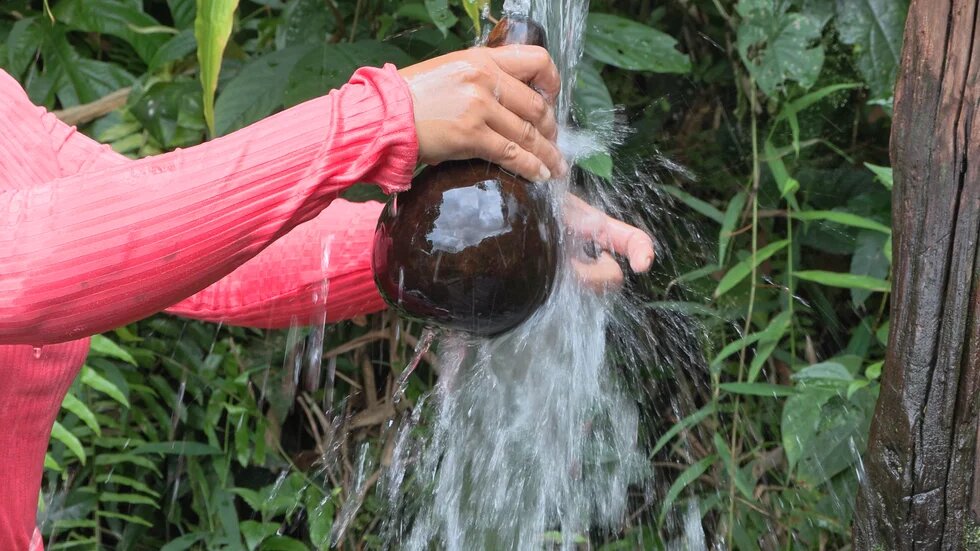 Water with Hand